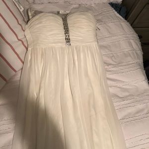 Long, strapless, white prom dress, Women’s 8